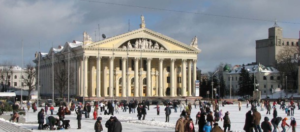 Foto bij speech Wit-Rusland